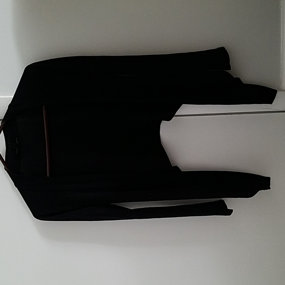 Black Drape Front Shrug